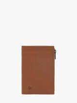 Portefeuille Porte-monnaie Madras Cuir Etrier Marron madras EMAD619